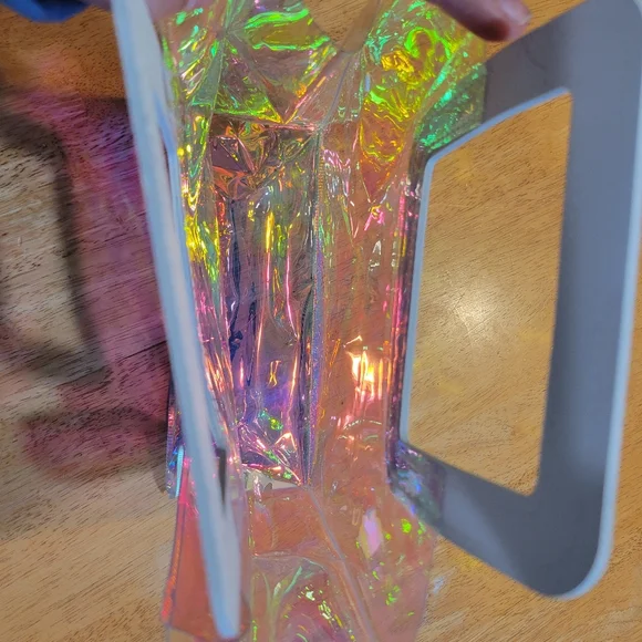EUC clear iridescent Holographic Tote Bag - Picture 4 of 7
